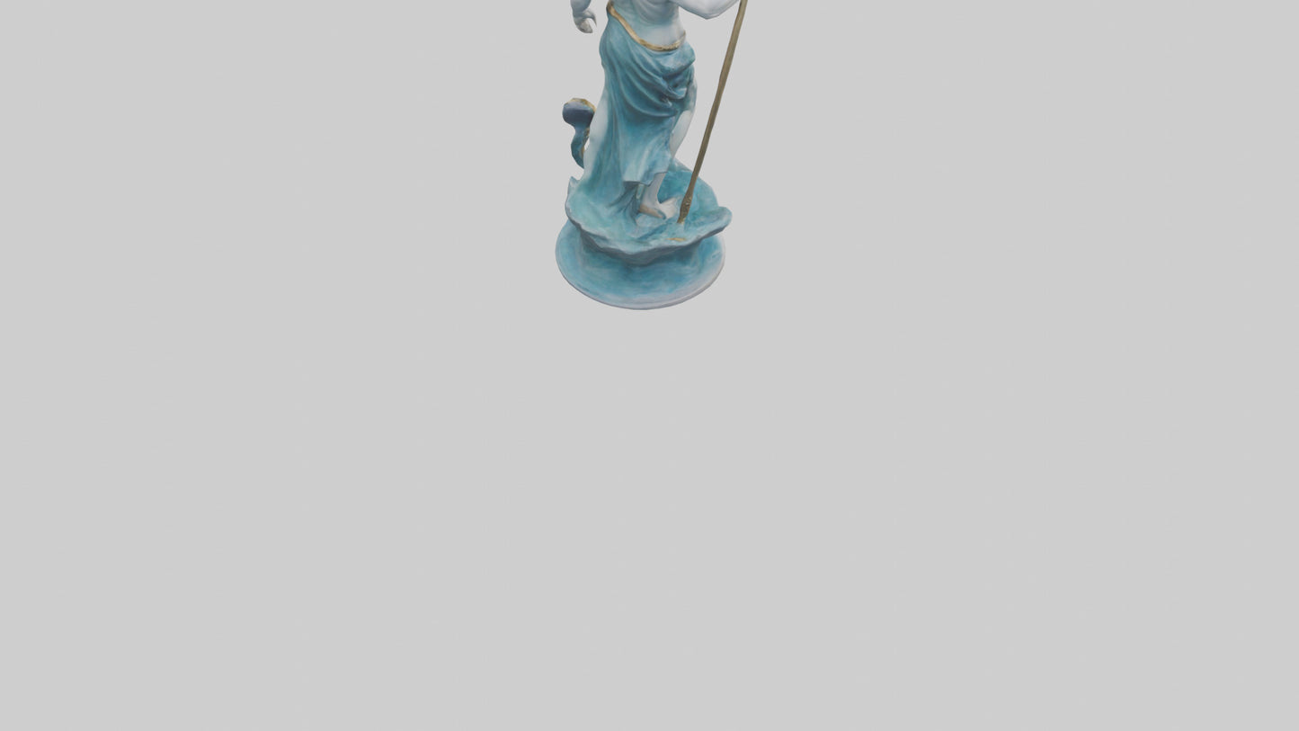 3D model Neptune statue model VR / AR / low-poly