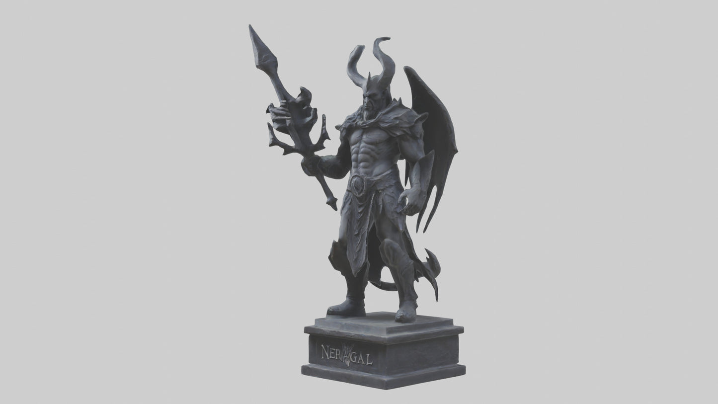 3D model Nergal statue model 2 VR / AR / low-poly