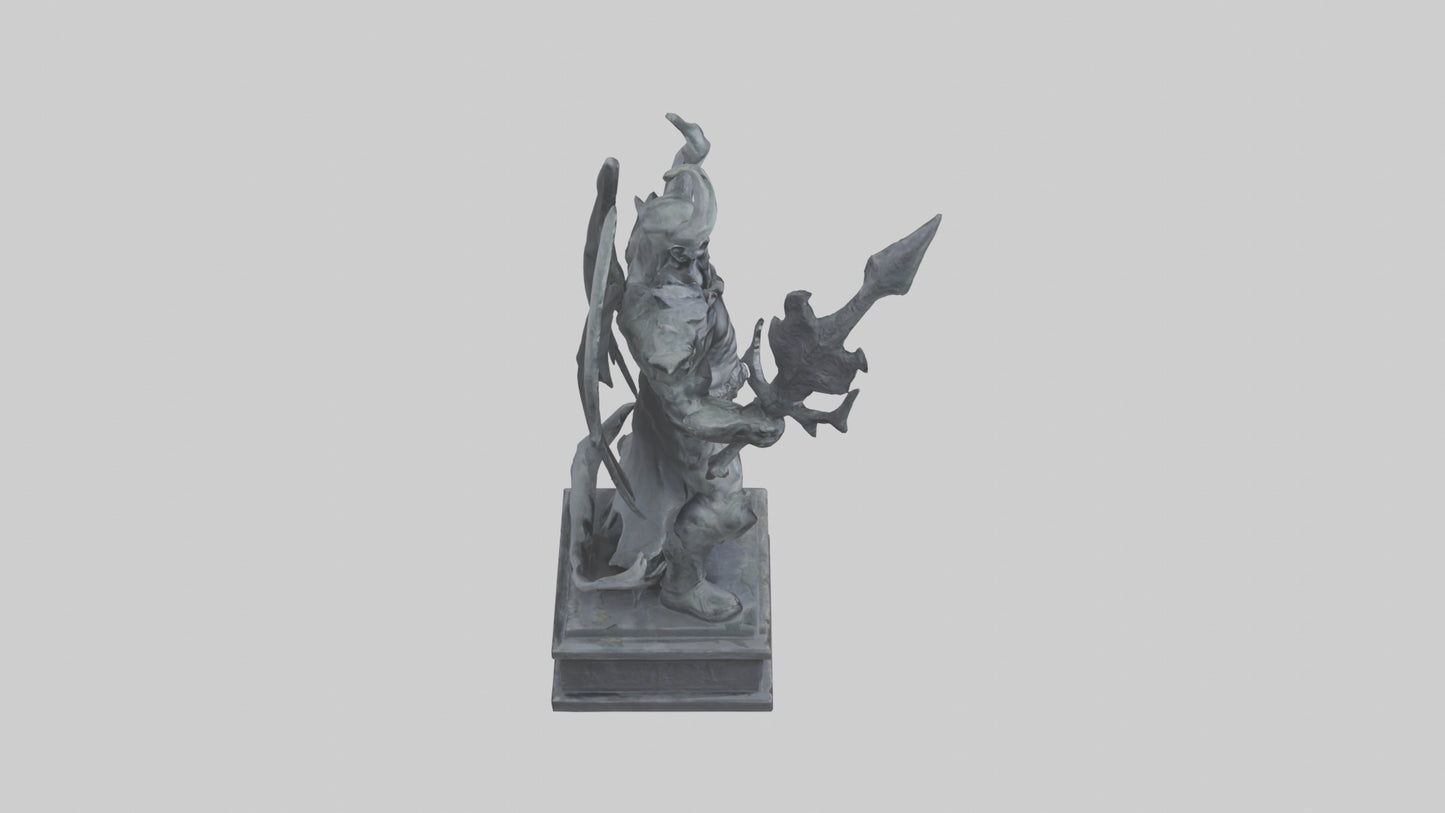 3D model Nergal statue model 2 VR / AR / low-poly