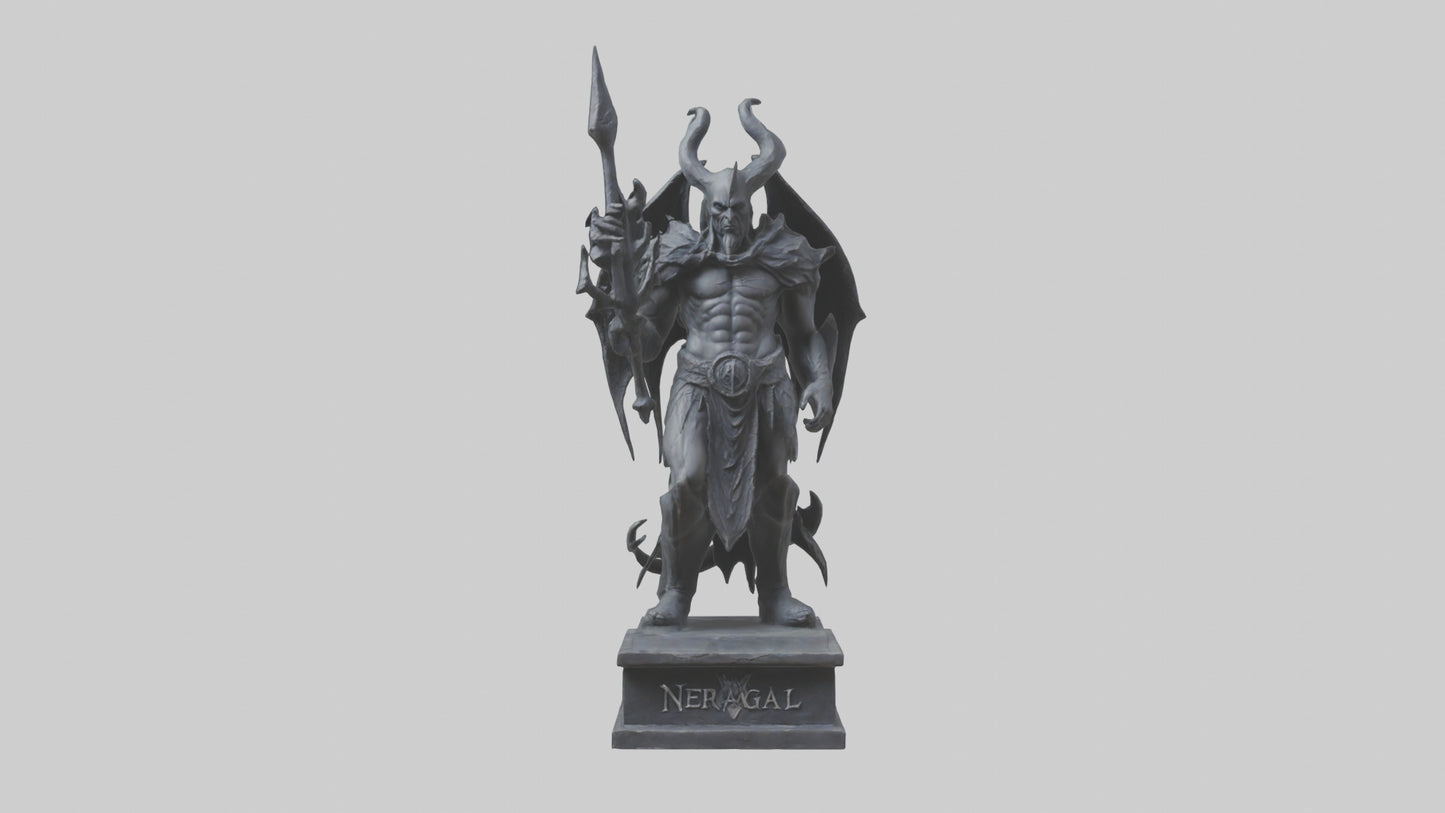 3D model Nergal statue model 2 VR / AR / low-poly