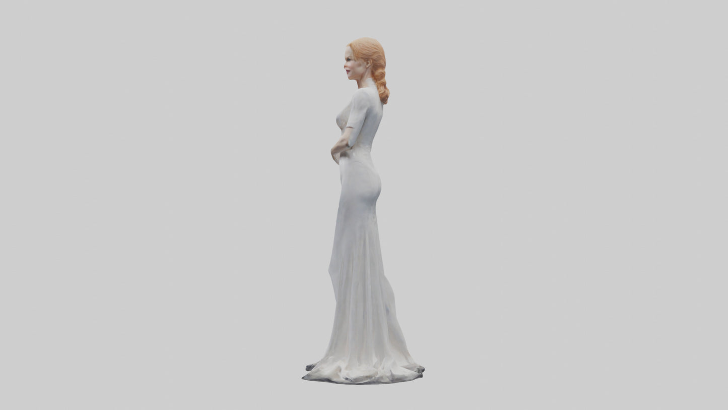 3D model Nicole Kidman statue model VR / AR / low-poly