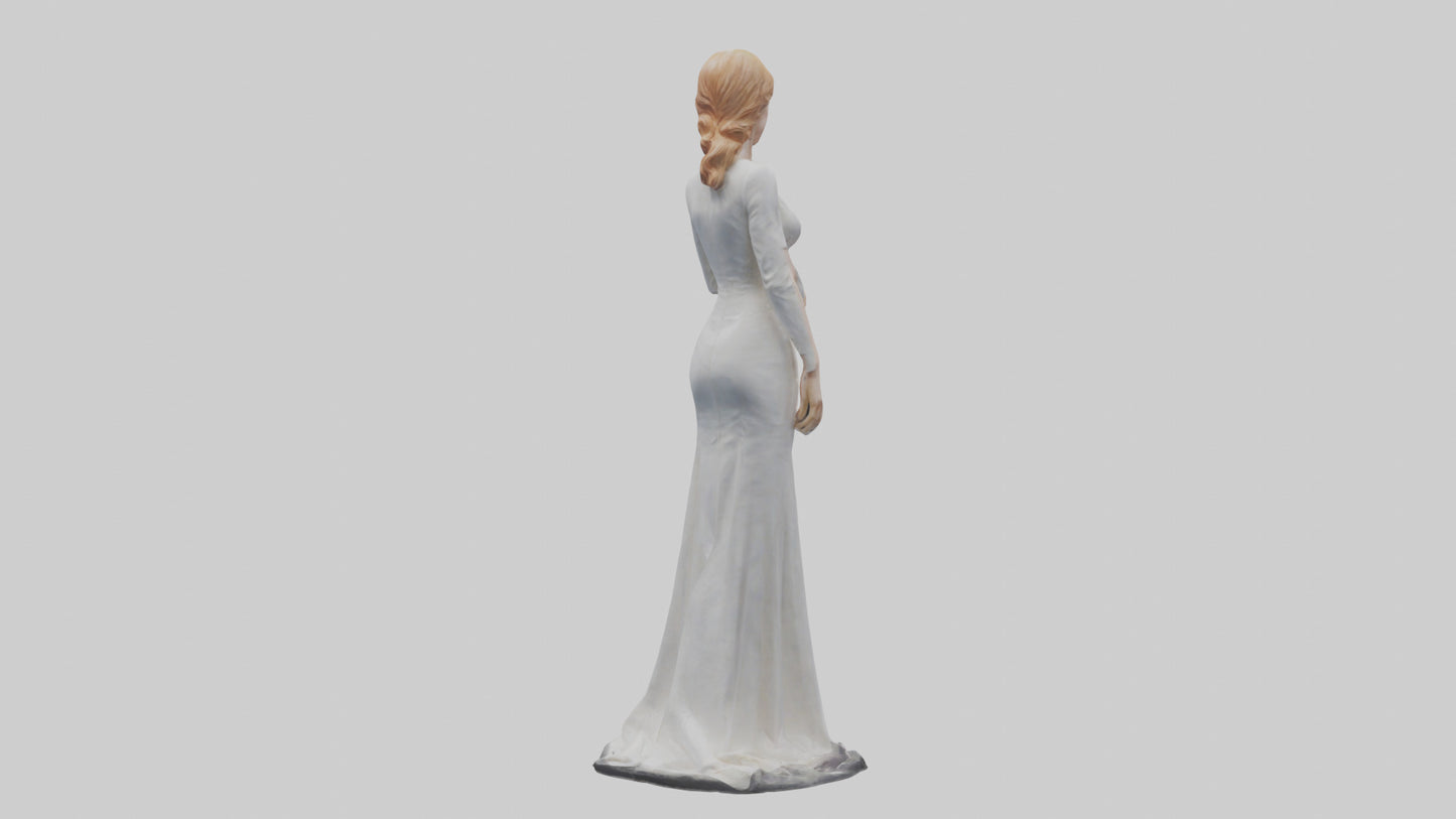 3D model Nicole Kidman statue model VR / AR / low-poly