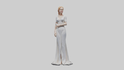 3D model Nicole Kidman statue model VR / AR / low-poly