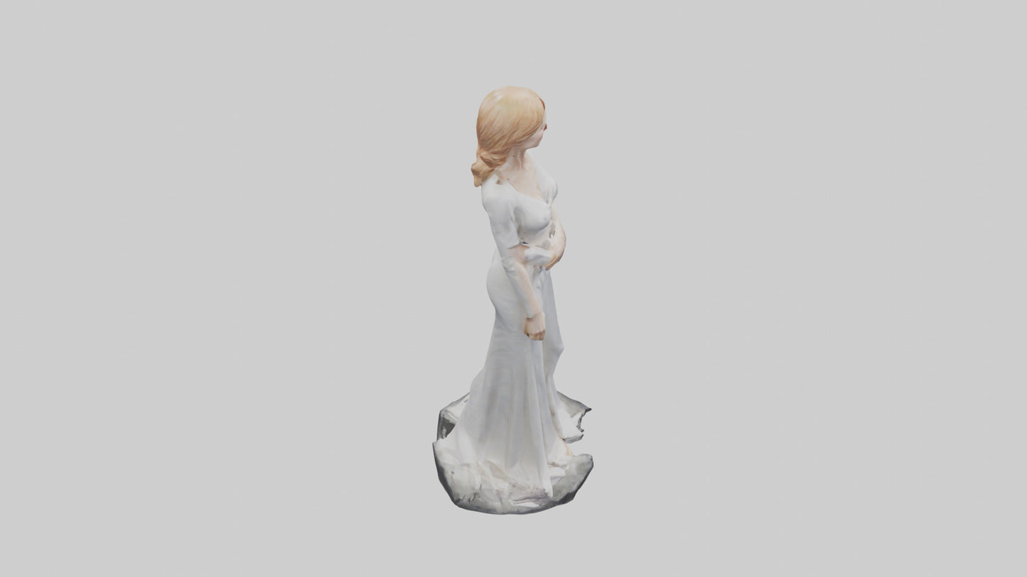 3D model Nicole Kidman statue model VR / AR / low-poly