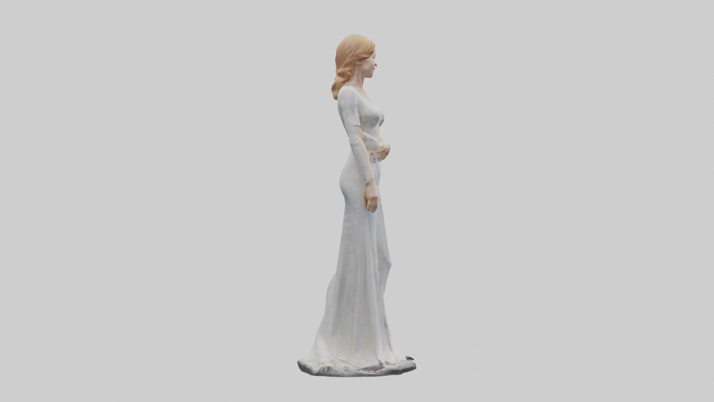 3D model Nicole Kidman statue model VR / AR / low-poly
