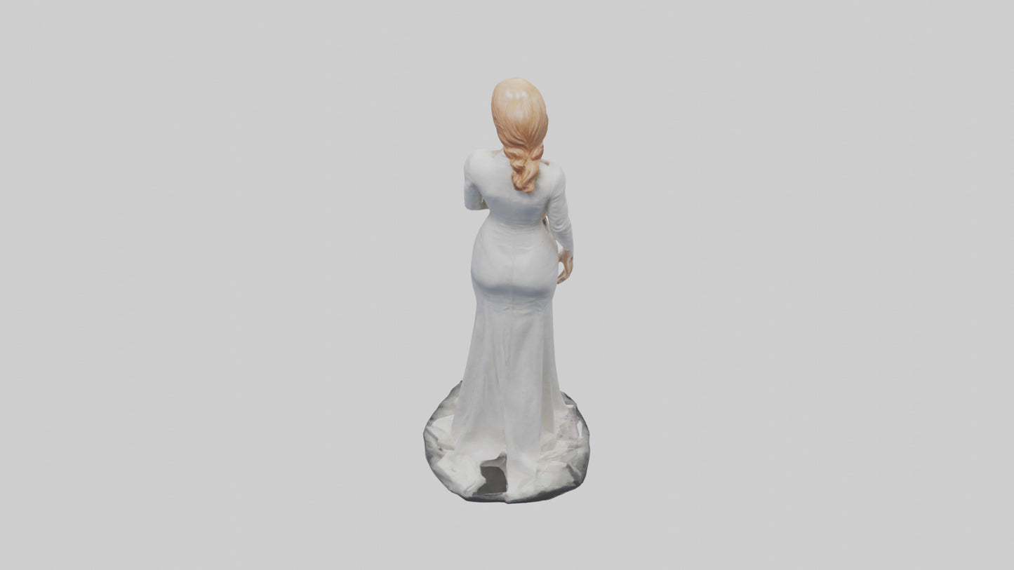 3D model Nicole Kidman statue model VR / AR / low-poly