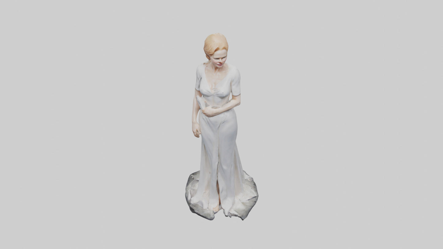 3D model Nicole Kidman statue model VR / AR / low-poly