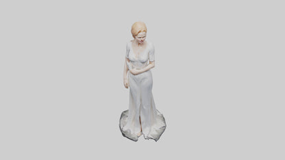 3D model Nicole Kidman statue model VR / AR / low-poly