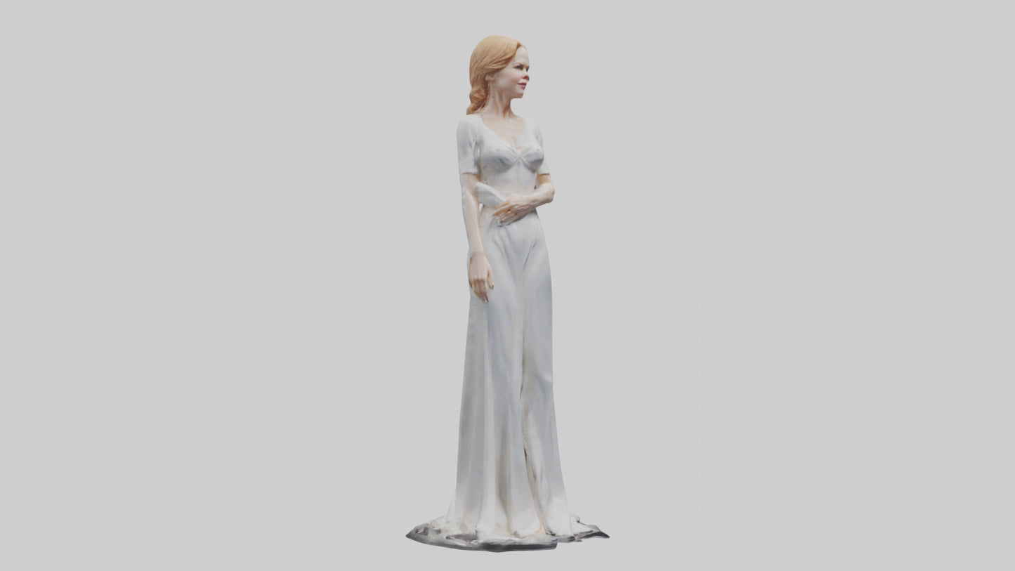 3D model Nicole Kidman statue model VR / AR / low-poly