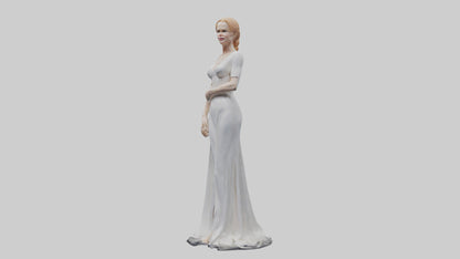 3D model Nicole Kidman statue model VR / AR / low-poly