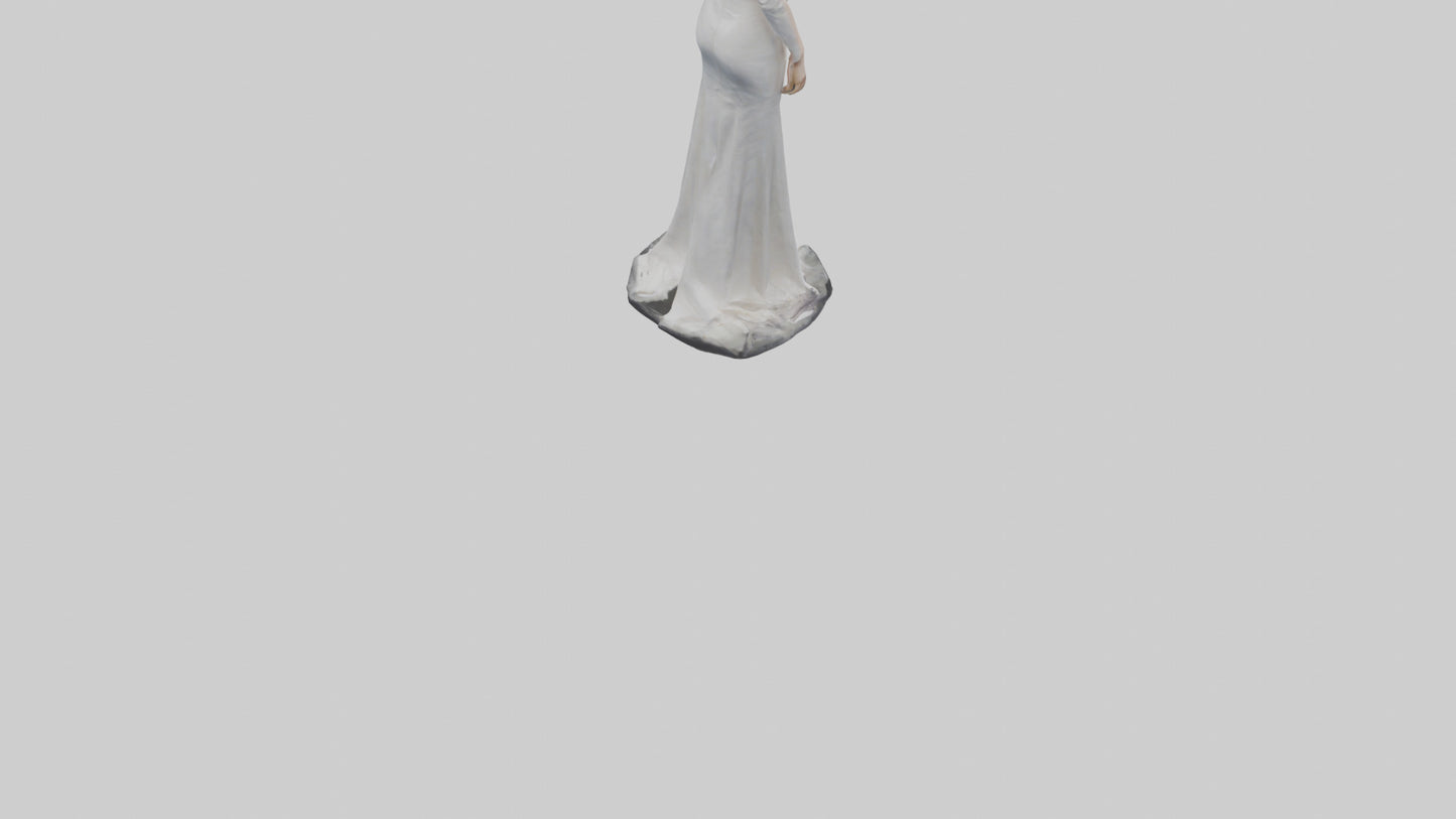 3D model Nicole Kidman statue model VR / AR / low-poly