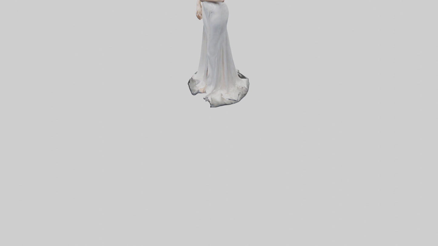3D model Nicole Kidman statue model VR / AR / low-poly