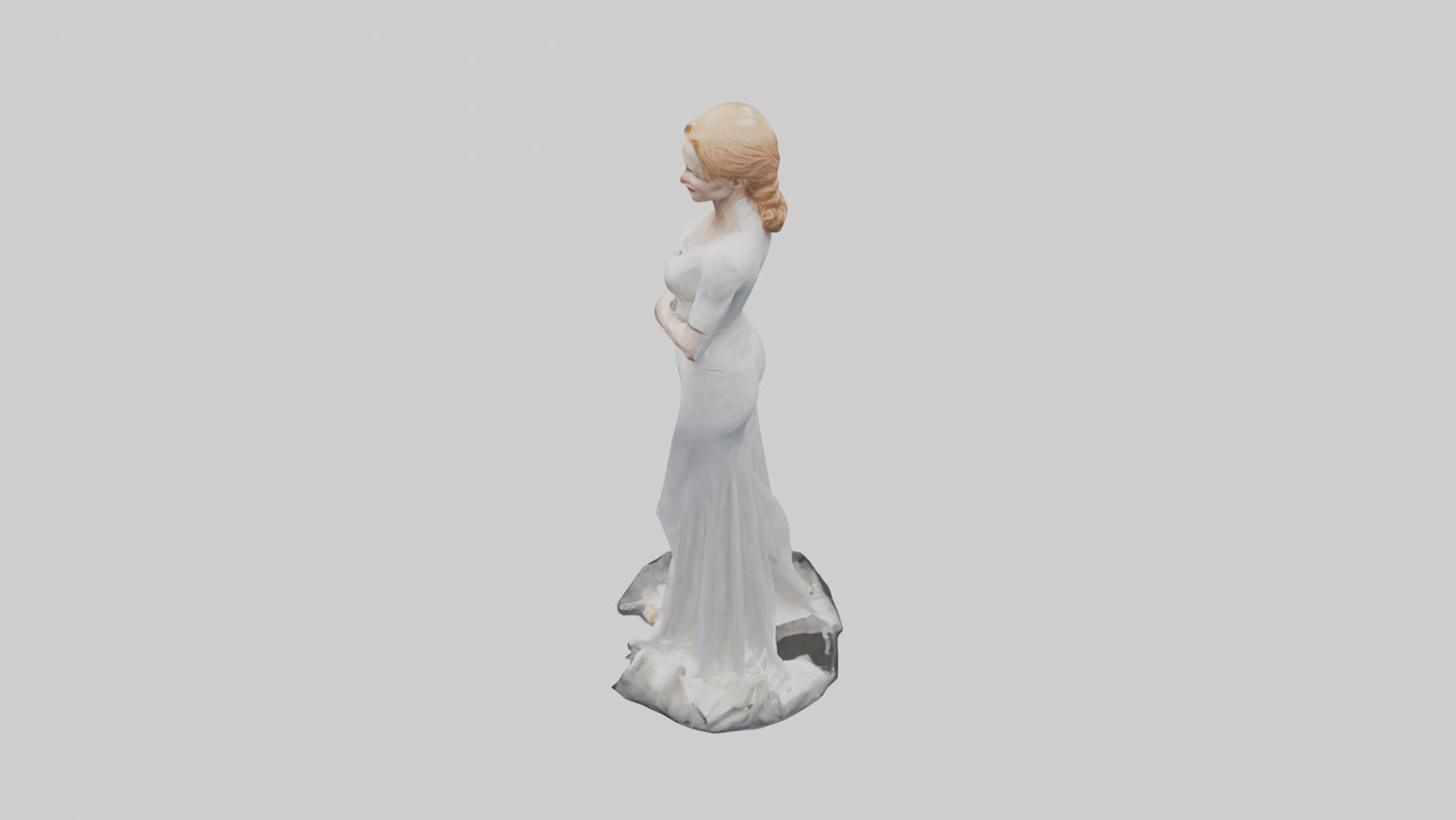 3D model Nicole Kidman statue model VR / AR / low-poly