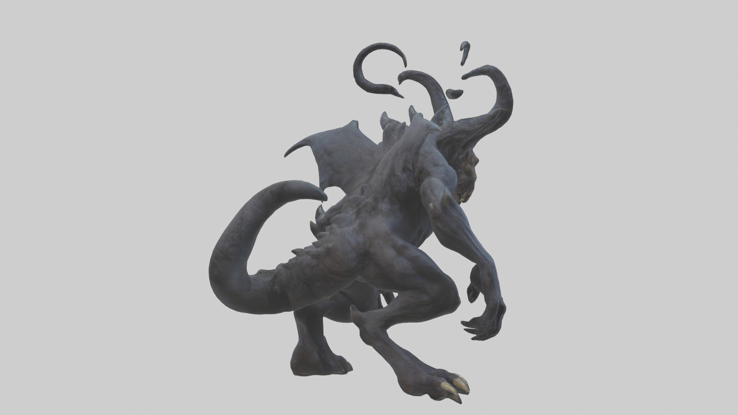 3D model Nightmare beast model VR / AR / low-poly