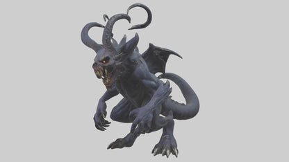 3D model Nightmare beast model VR / AR / low-poly