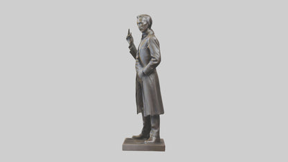 Nikola Tesla statue model VR / AR / low-poly