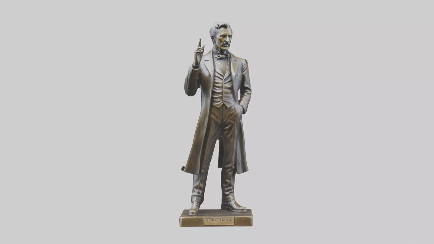 Nikola Tesla statue model VR / AR / low-poly