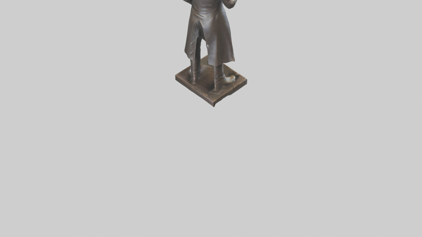 Nikola Tesla statue model VR / AR / low-poly