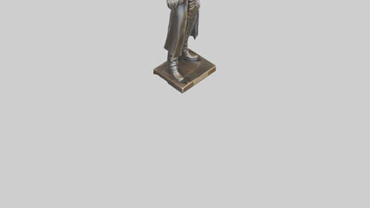 Nikola Tesla statue model VR / AR / low-poly