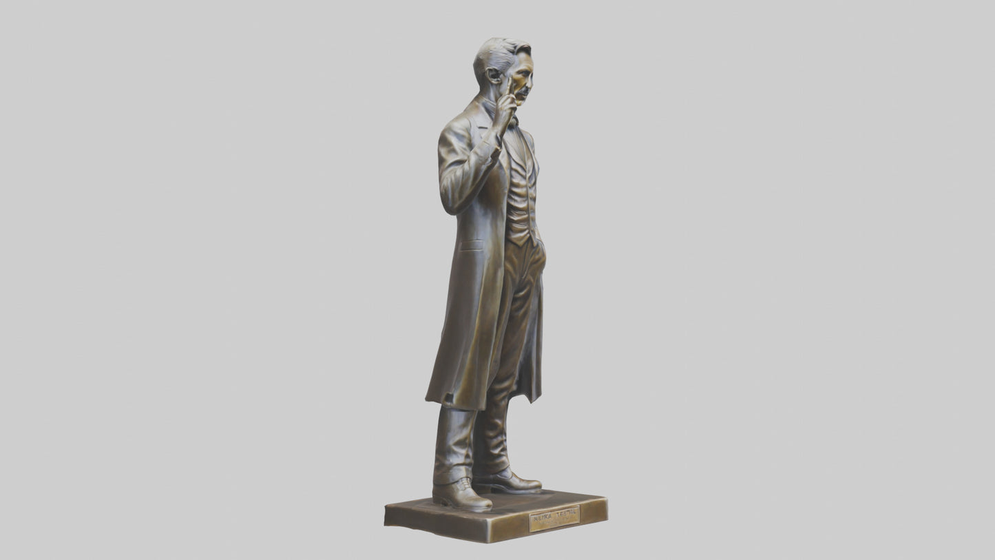 Nikola Tesla statue model VR / AR / low-poly