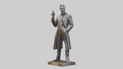 Nikola Tesla statue model VR / AR / low-poly