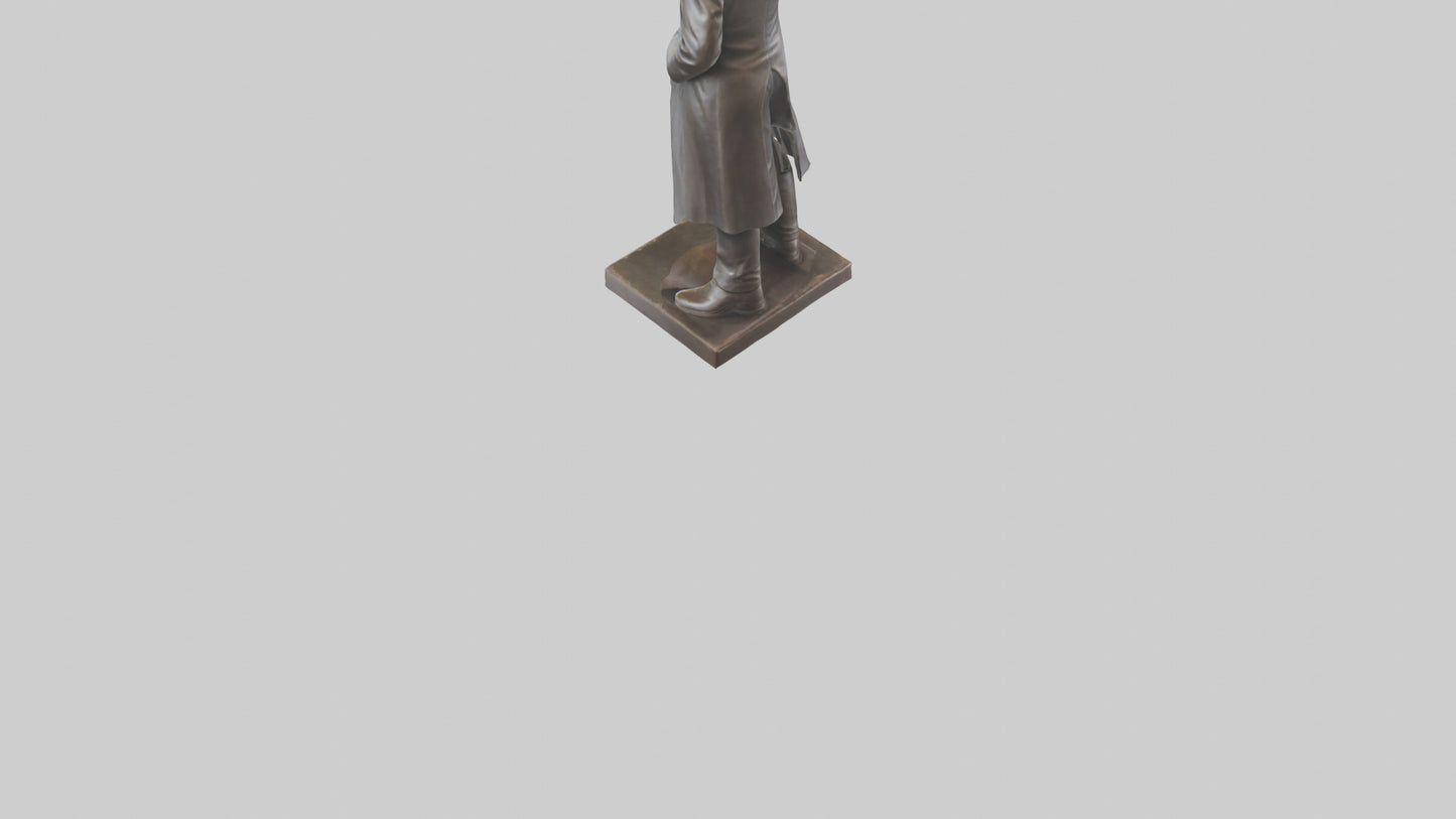 Nikola Tesla statue model VR / AR / low-poly