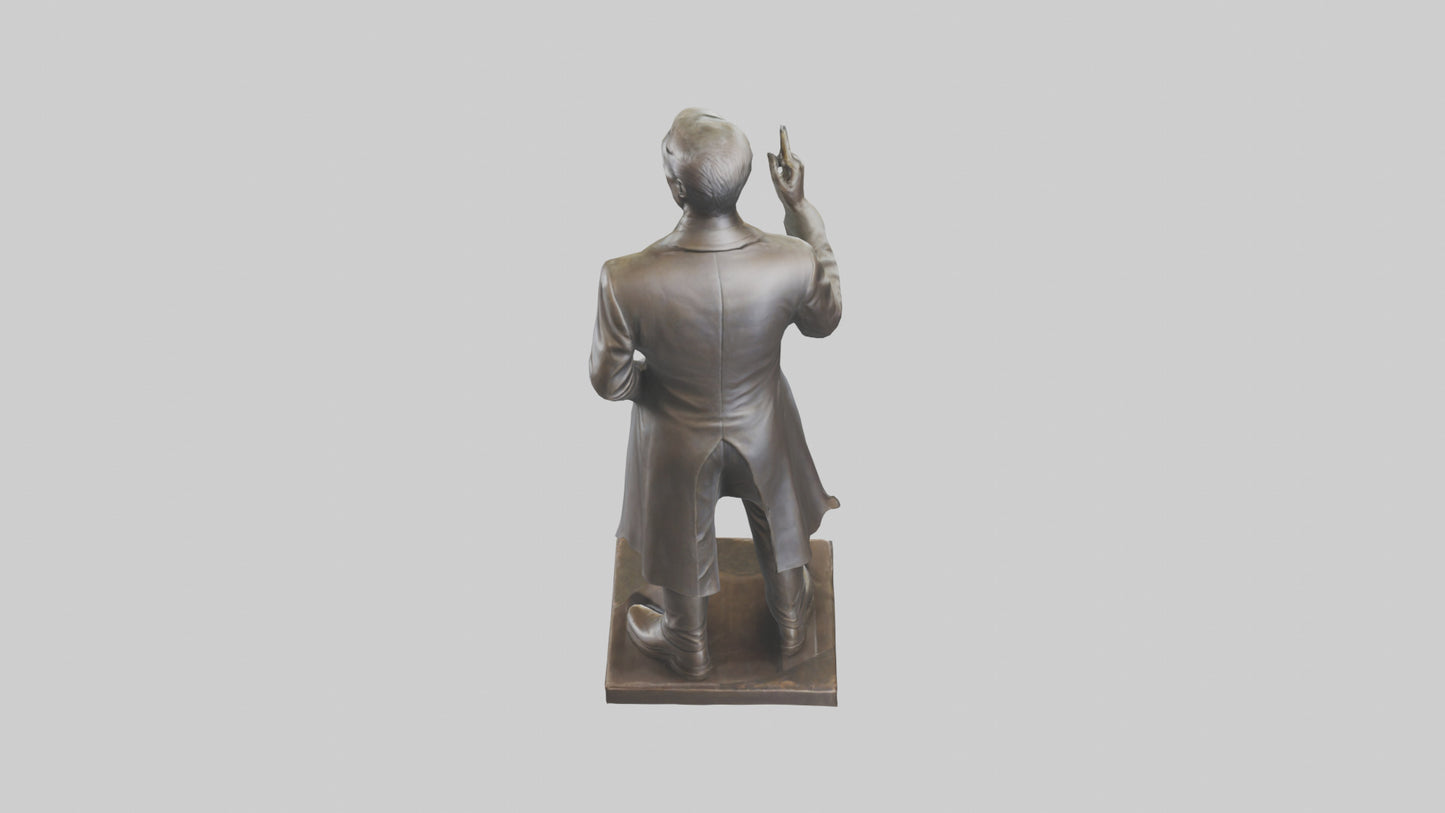 Nikola Tesla statue model VR / AR / low-poly