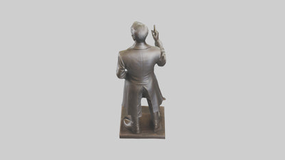 Nikola Tesla statue model VR / AR / low-poly