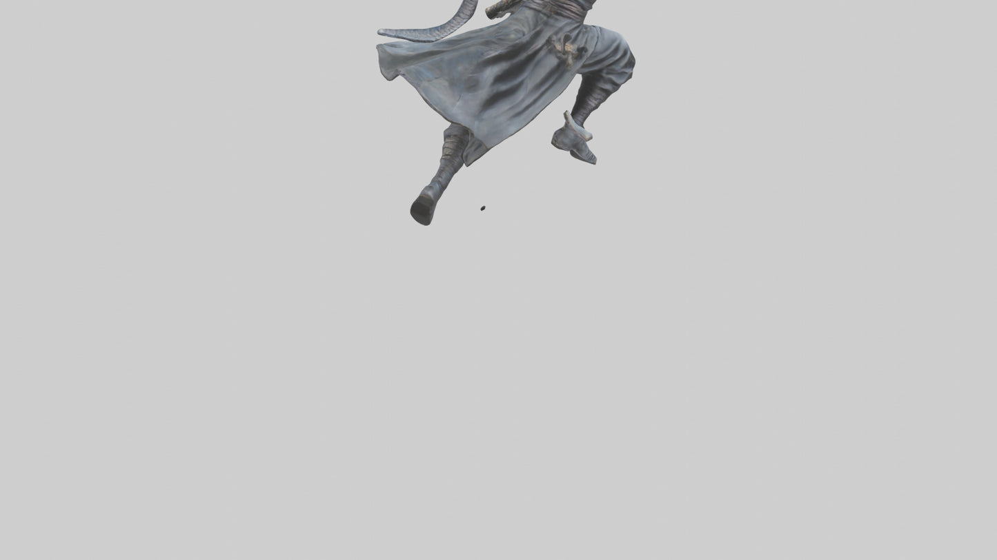 3D model Ninja in Motion statue model VR / AR / low-poly