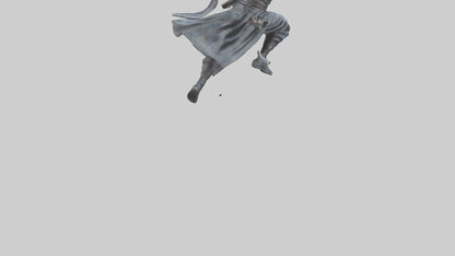 3D model Ninja in Motion statue model VR / AR / low-poly