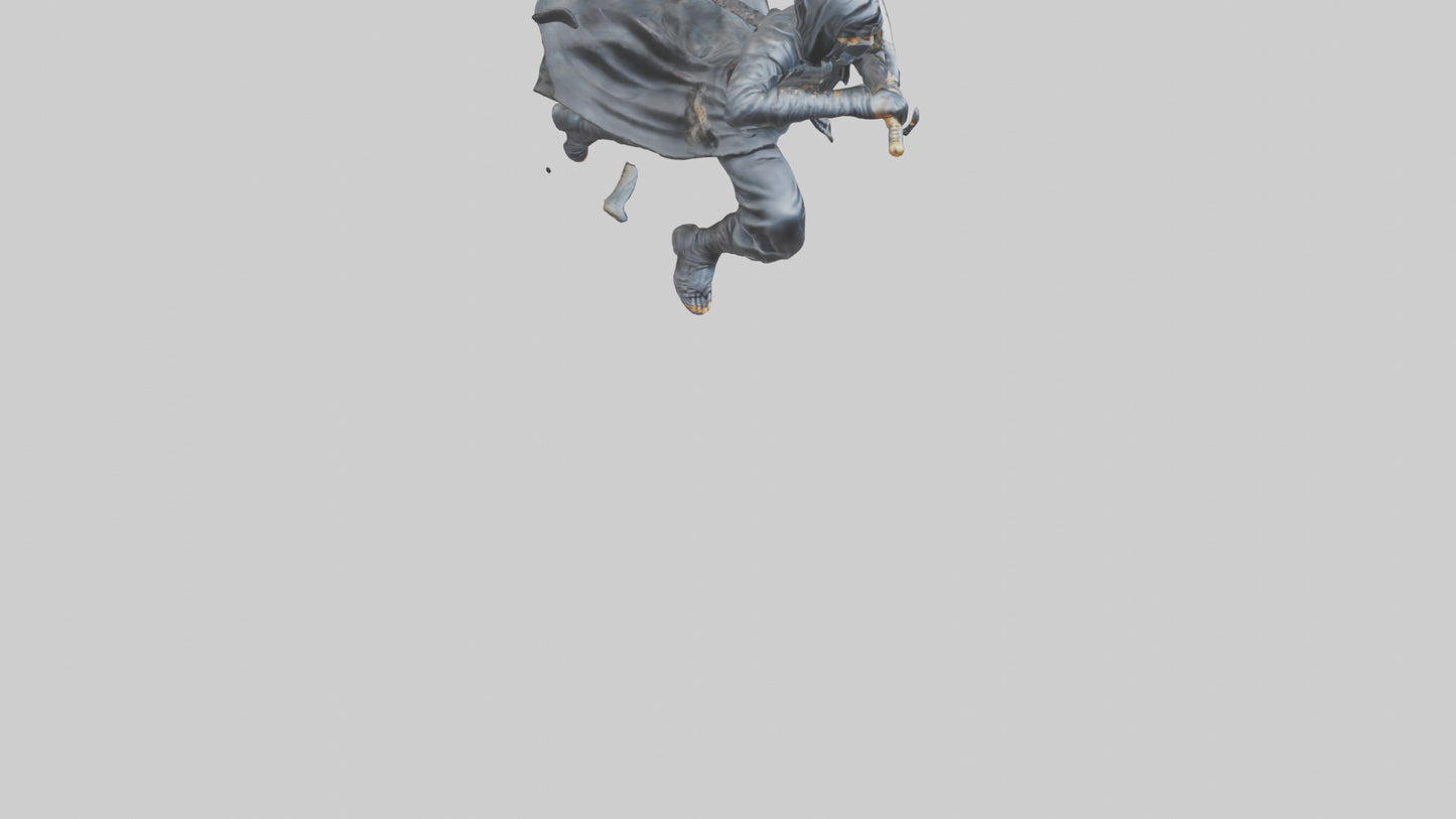 3D model Ninja in Motion statue model VR / AR / low-poly