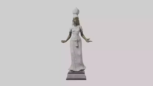 3D model Ninlil statue model VR / AR / low-poly
