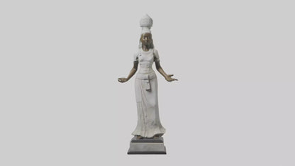 3D model Ninlil statue model VR / AR / low-poly