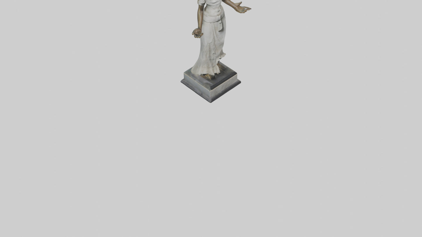 3D model Ninlil statue model VR / AR / low-poly