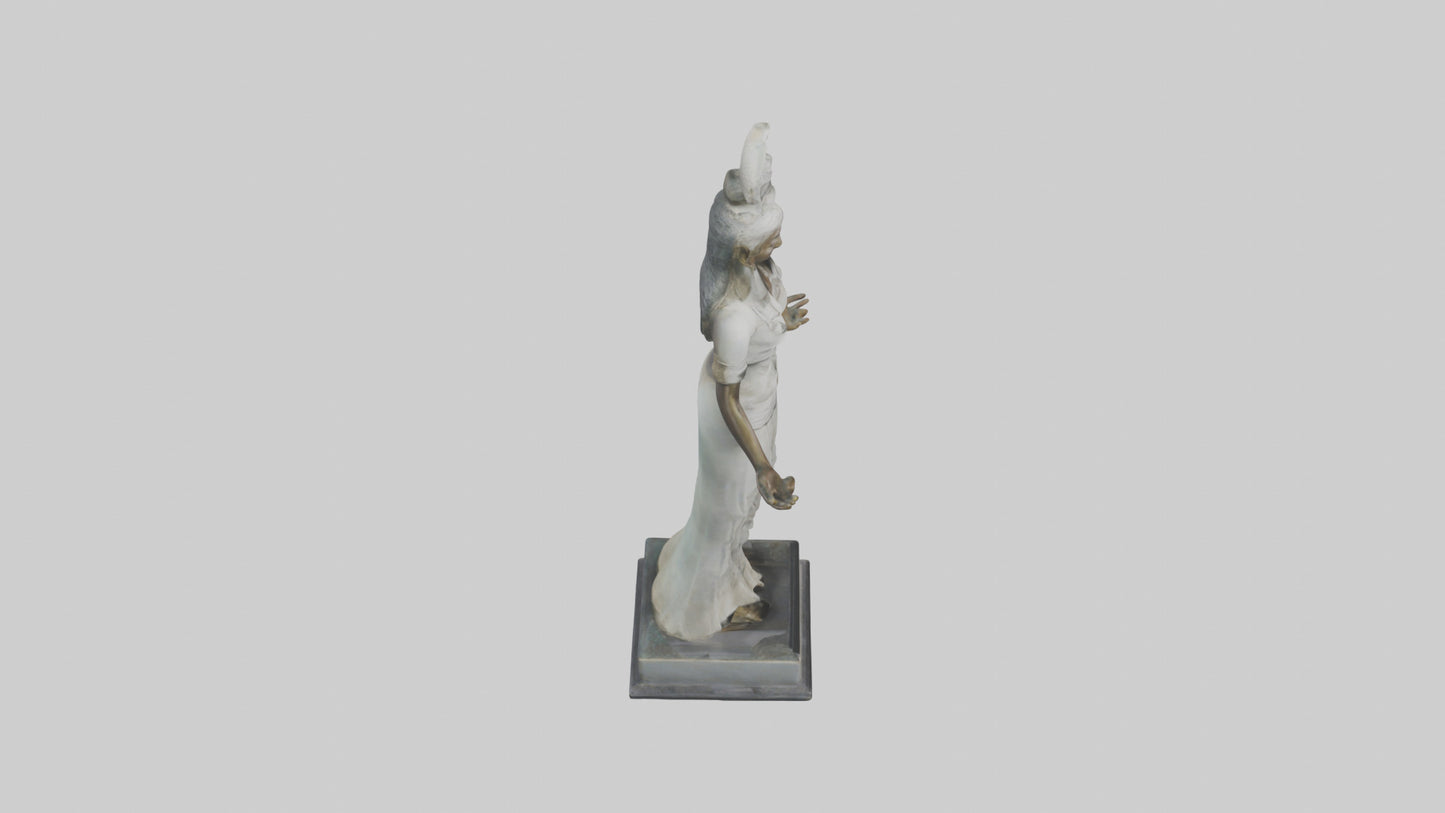 3D model Ninlil statue model VR / AR / low-poly