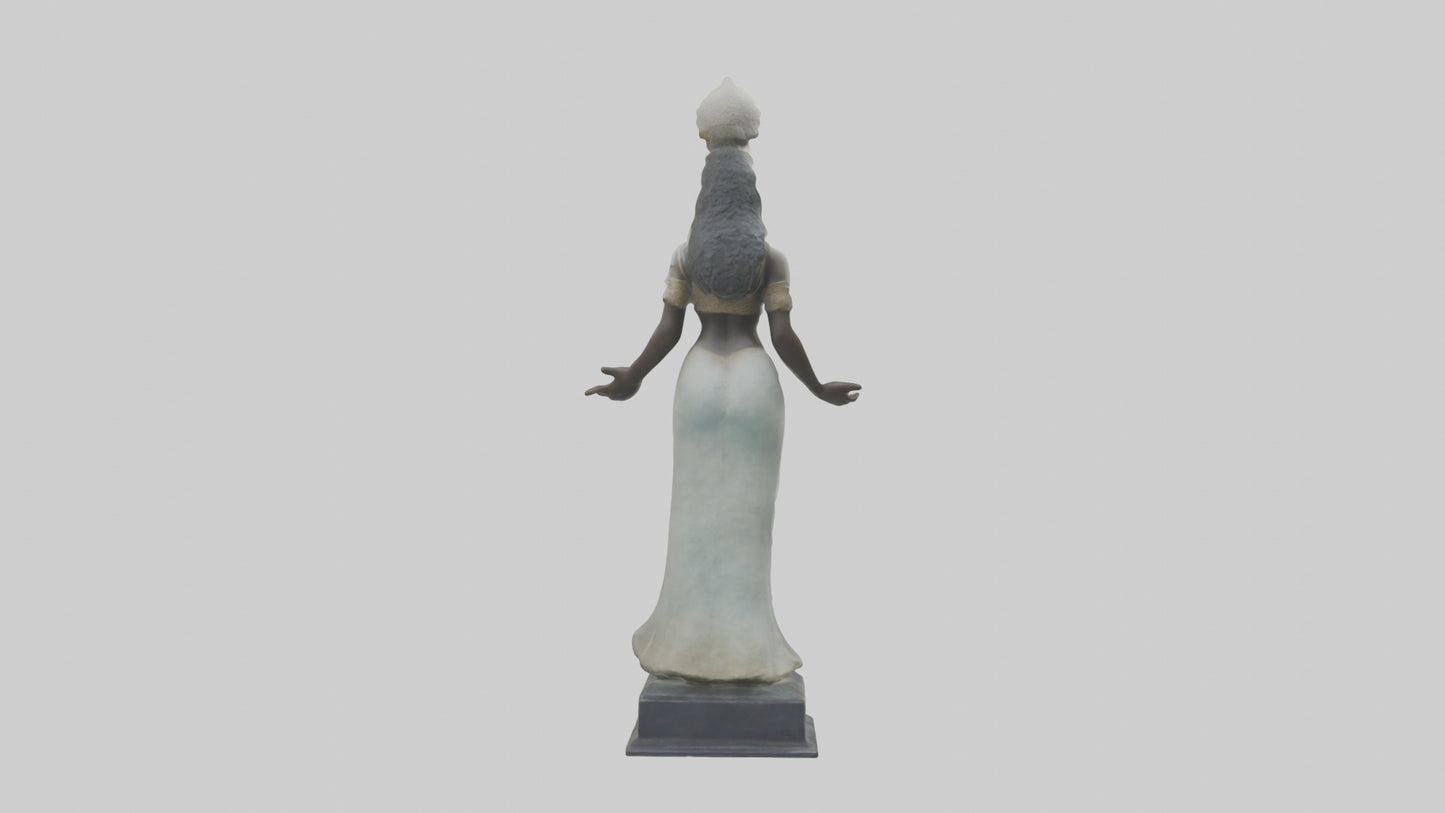 3D model Ninlil statue model VR / AR / low-poly