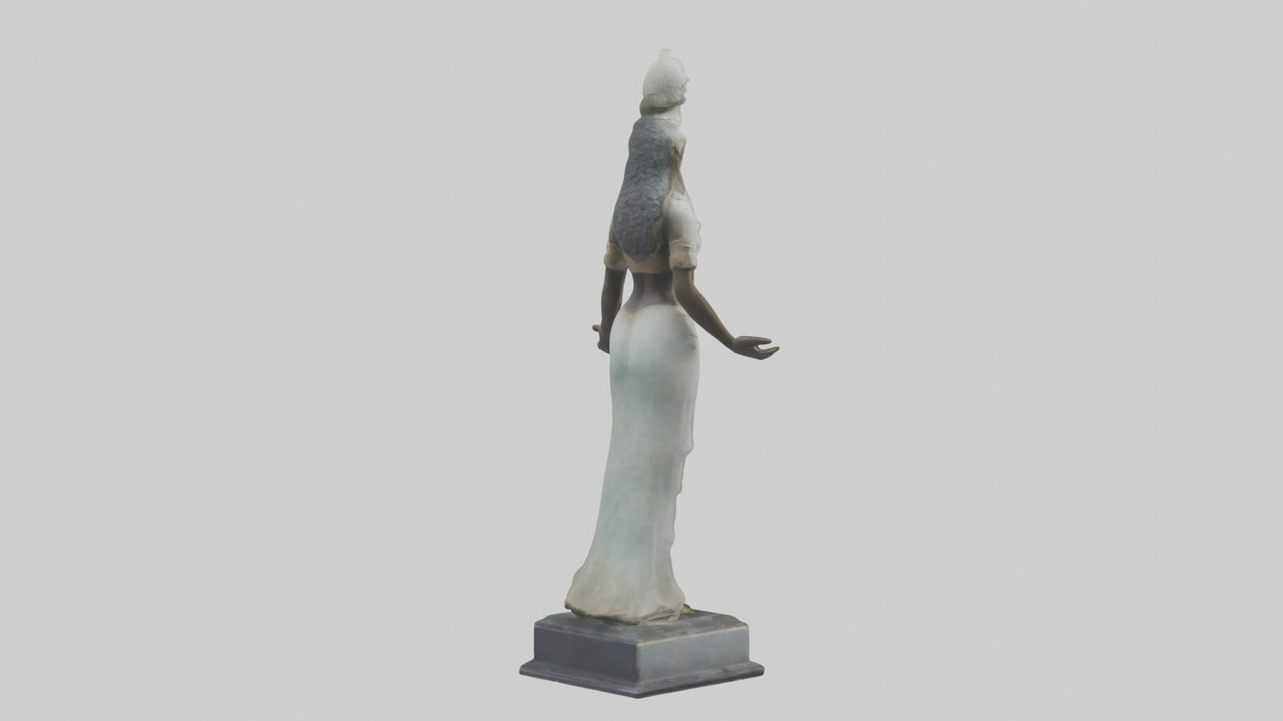 3D model Ninlil statue model VR / AR / low-poly