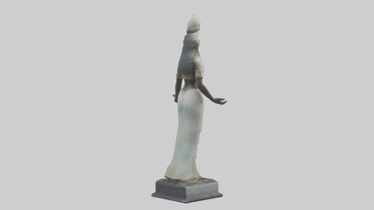 3D model Ninlil statue model VR / AR / low-poly