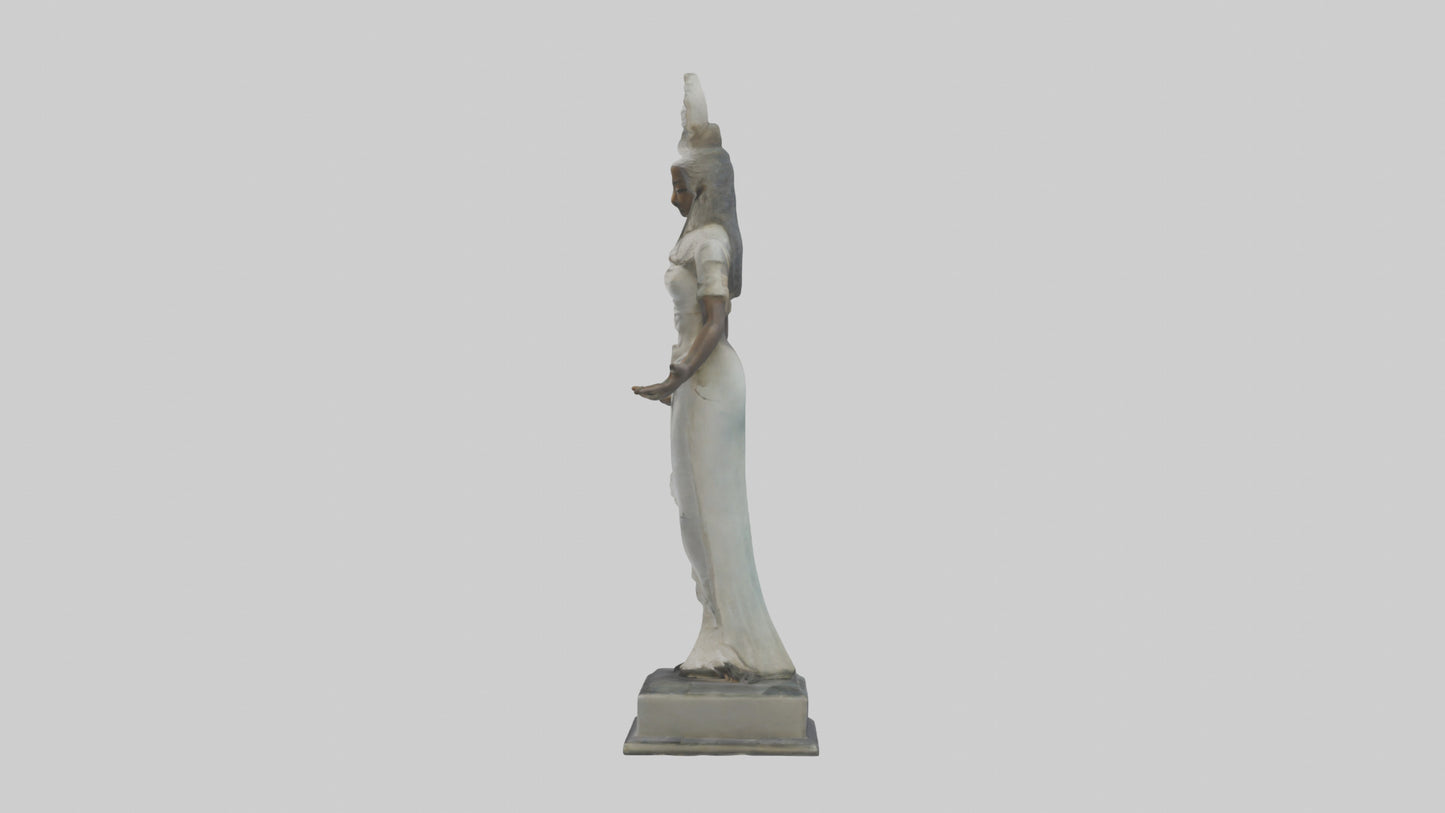 3D model Ninlil statue model VR / AR / low-poly