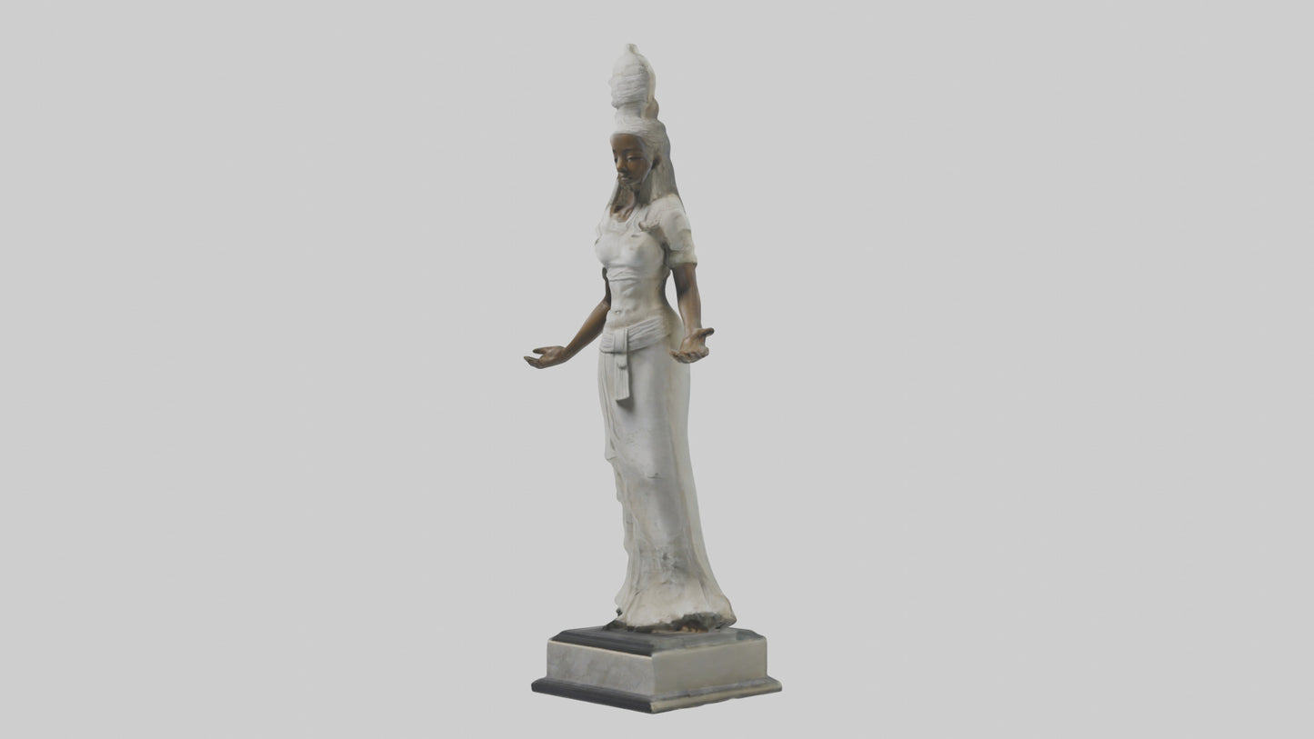 3D model Ninlil statue model VR / AR / low-poly
