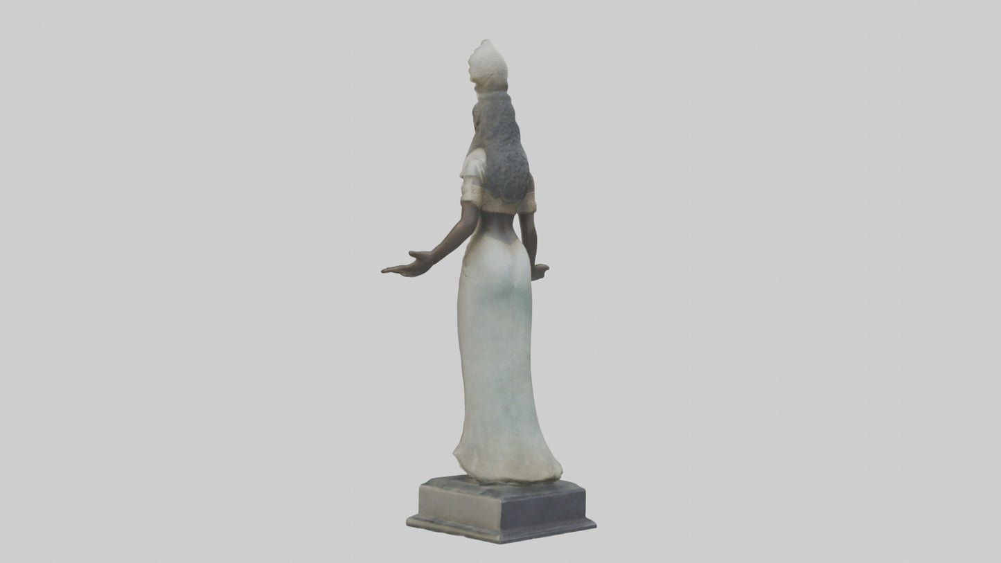 3D model Ninlil statue model VR / AR / low-poly