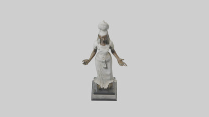 3D model Ninlil statue model VR / AR / low-poly
