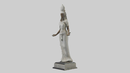 3D model Ninlil statue model VR / AR / low-poly