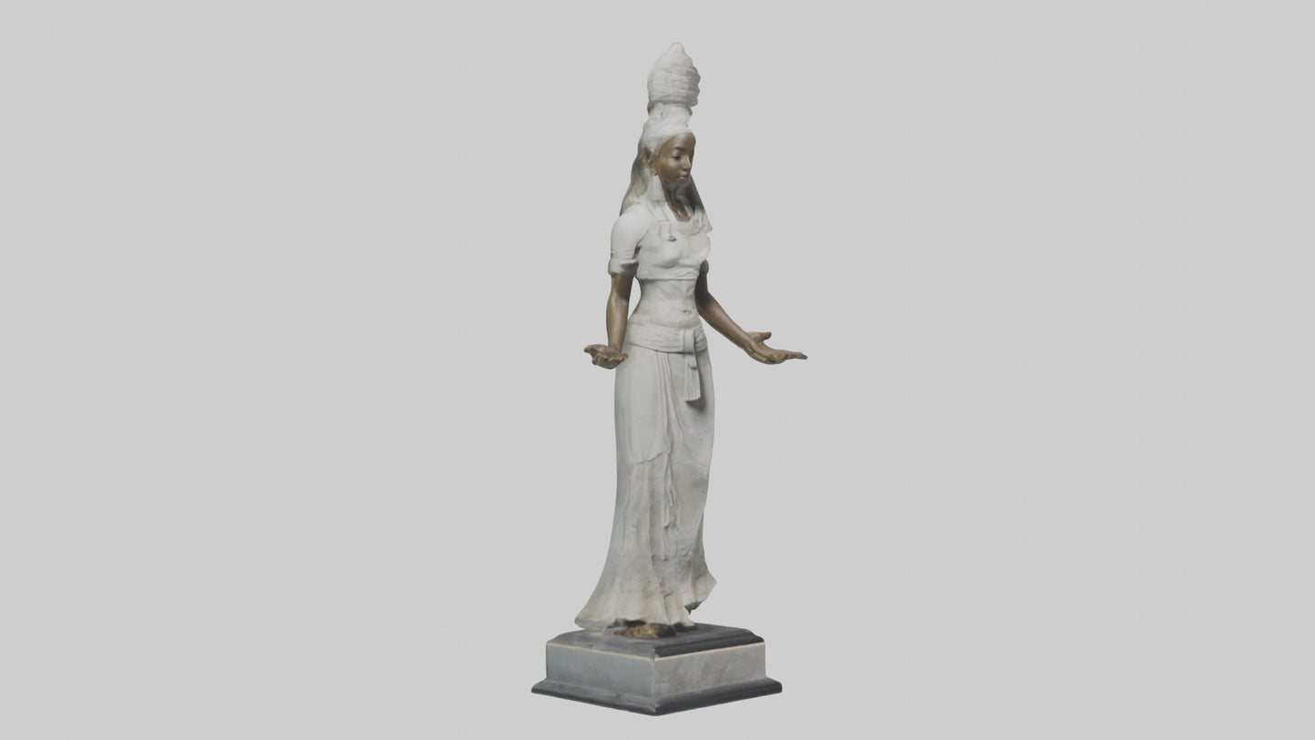 3D model Ninlil statue model VR / AR / low-poly