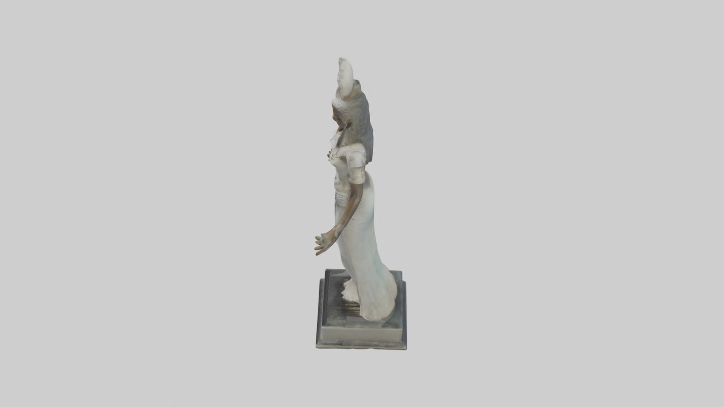 3D model Ninlil statue model VR / AR / low-poly