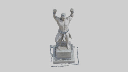 3D model No More Chains statue model VR / AR / low-poly