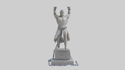 3D model No More Chains statue model VR / AR / low-poly