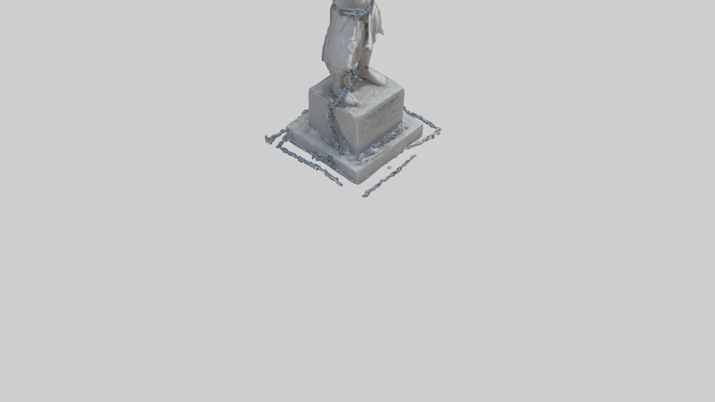 3D model No More Chains statue model VR / AR / low-poly