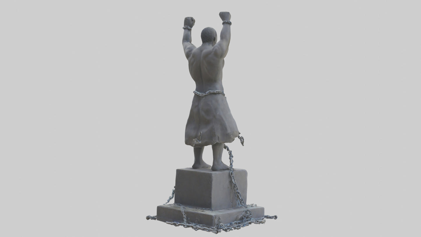 3D model No More Chains statue model VR / AR / low-poly