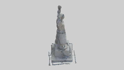 3D model No More Chains statue model VR / AR / low-poly